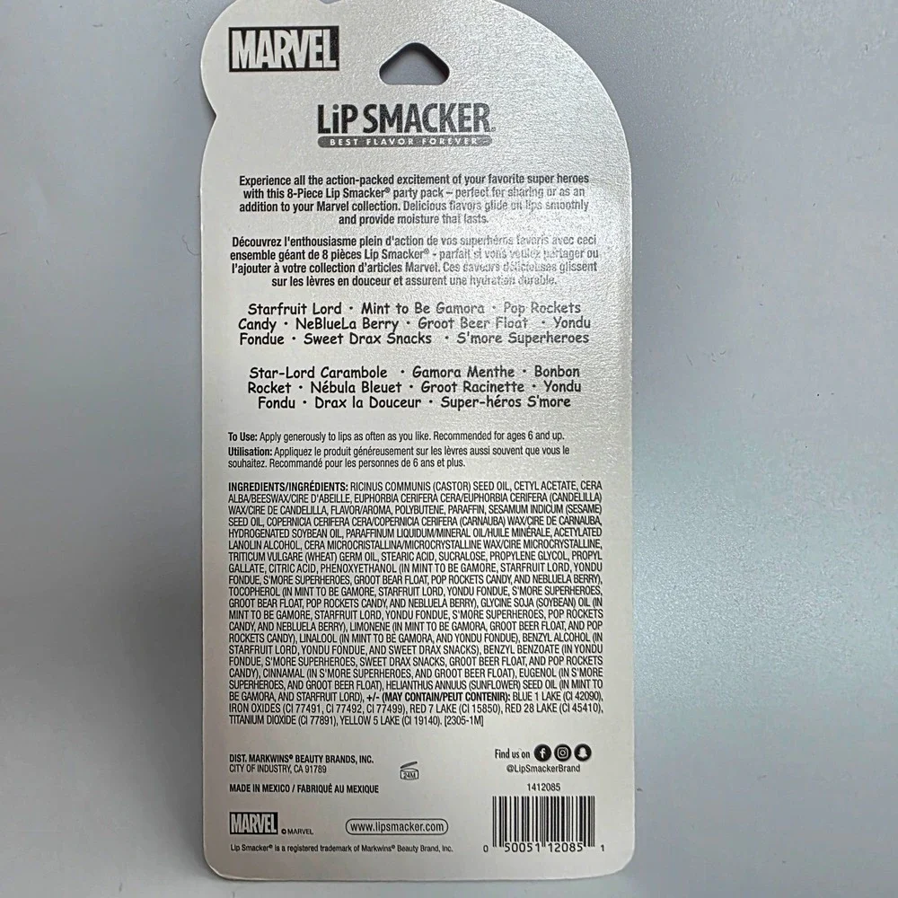 Marvel Guardians of the Galaxy Lip Smacker 8 Piece Party Pack Flavored Lip Balm